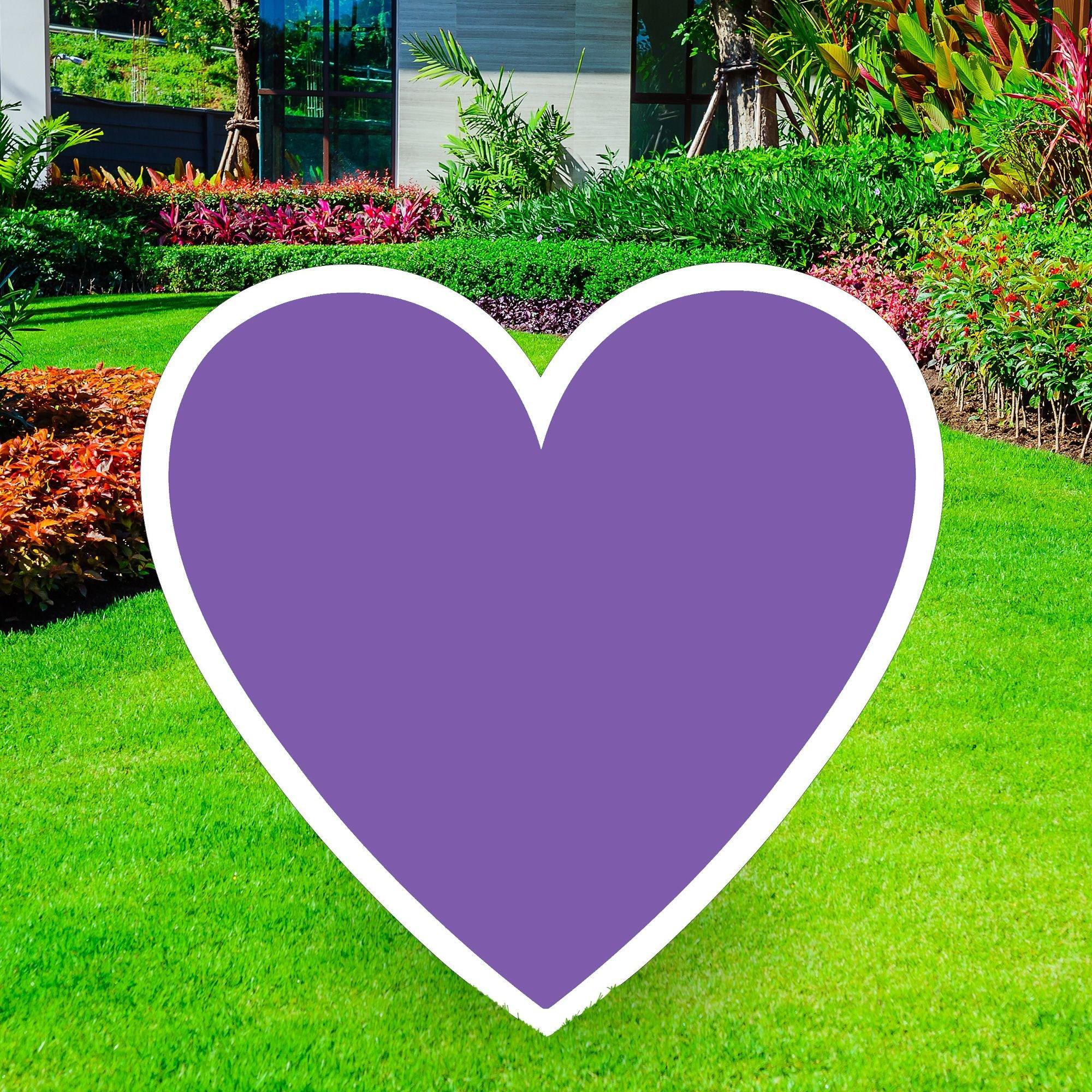 Purple Heart Corrugated Plastic Yard Sign, 26in Party City